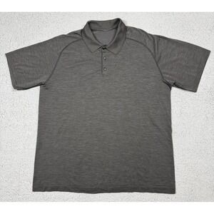 Lululemon Polo Shirt Mens 2XL Black Performance Golf Athletic Stretch Casual